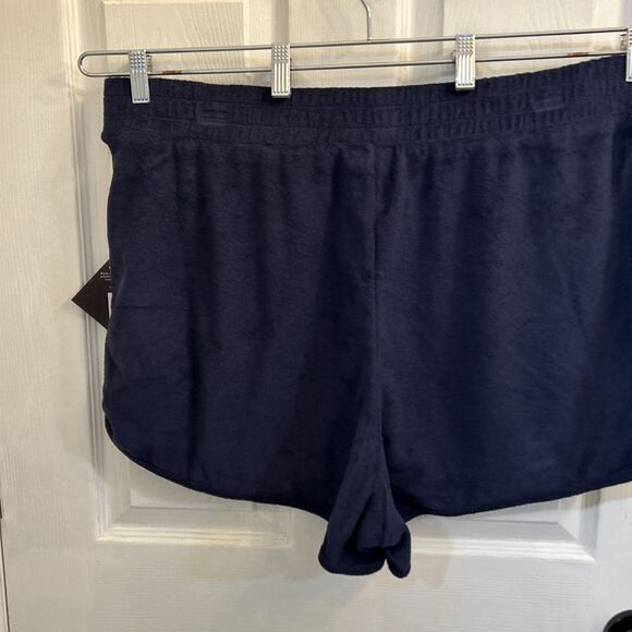 Ava & Viv Womens Plus 1X Navy Terrycloth Pull-On Shorts Stretch NWT Soft - Picture 11 of 16